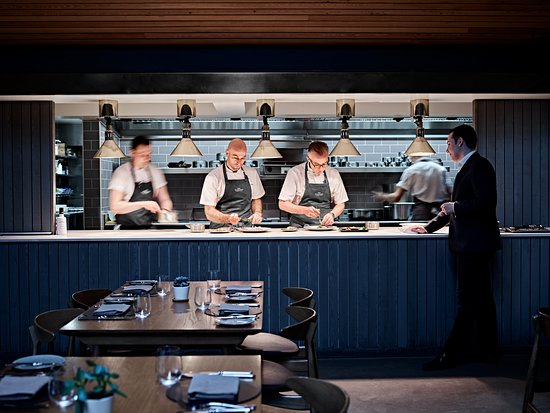 Chefs working in a restaurant kitchen